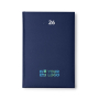 Agenda com capa acolchoada com relevo e marca-página A5