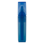 Marcador de rPET de azul transparente com tinta de cores diferentes