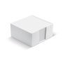 Cubo de plástico de 320 folhas brancas para notas 10x10x5 cm