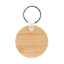 Porta-chaves circular de bambu para personalizar Ø45mm