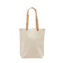 Saco de algodão com alças de cortiça e remate dourado 180 g/m2