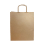 Saco clássico de papel kraft com alças curtas e gramagem 90 g/m2