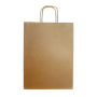 Saco de papel kraft para compras alongado com fundo 90 g/m2