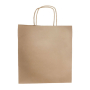 Saco de papel kraft para compras com laterais largas 100 g/m²