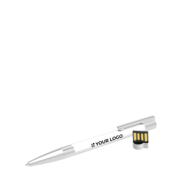 Caneta USB de borracha e metal personalização total, feita na Europa