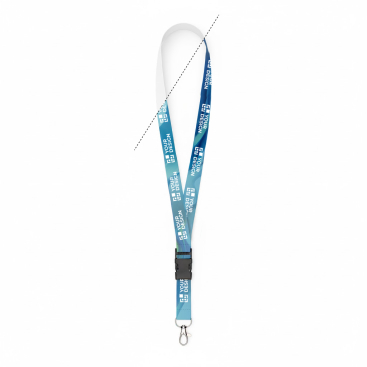 Lanyard de poliéster com fivela desmontável para sublimar