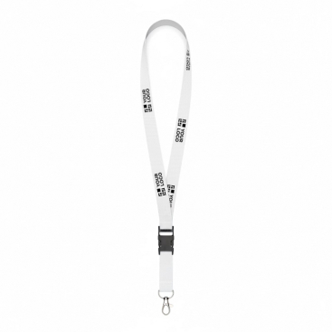 Lanyard de poliéster amovível mosquetão ou clipe personalização total