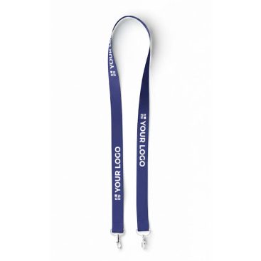 Lanyard de poliéster com 2 mosquetões à escolha personalização total