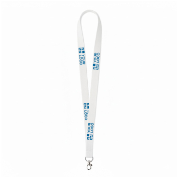 Lanyard de algodão orgânico com mosquetão personalização total