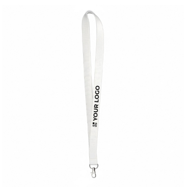 Lanyard de bambu para sublimação personalização total com mosquetão