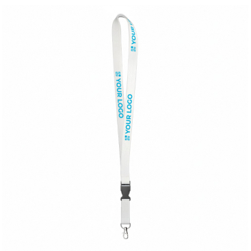 Lanyard de bambu amovível com mosquetão personalização total