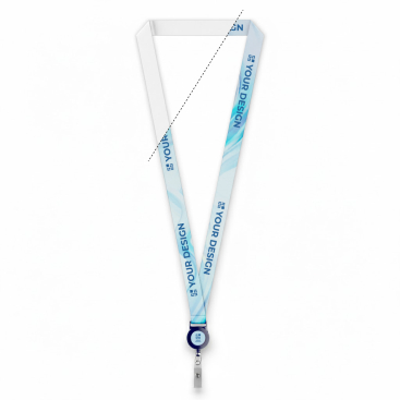 Lanyard porta-credenciais de rPET para sublimar personalização total