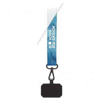 Lanyard de pulso telemóvel, placa personalizável, personalização total