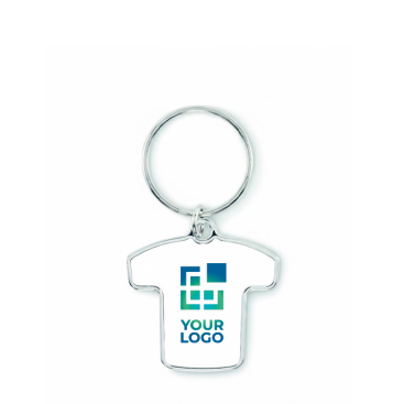 Porta-chaves ferro em forma de t-shirt desportiva personalização total