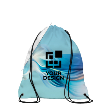 Mochila de cordão de poliéster de toque macio personalização total