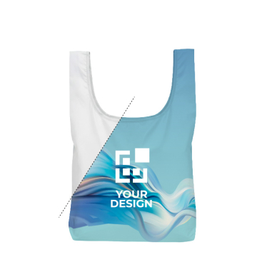 Saco de compras dobrável rPET com bolso interior personalização total