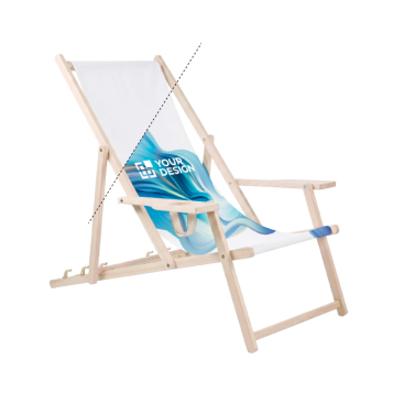 Cadeira de praia, braços/porta-copos feita na UE personalização total