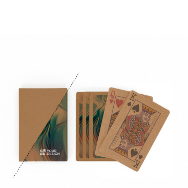 Baralho de 54 cartas de jogar de papel kraft personalização total