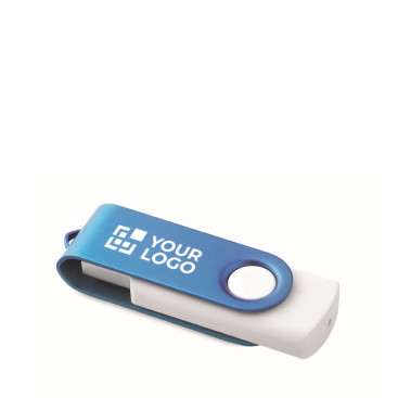 Pen USB com estrutura giratória colorida Techmate personalização total