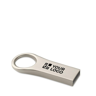 Pen USB pequena de zinco com detalhe redondo personalização total