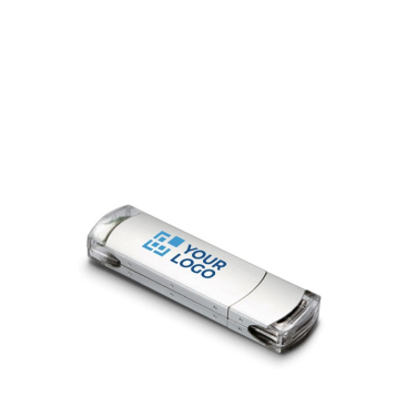 USB acabamento acetinado e detalhes transparentes personalização total