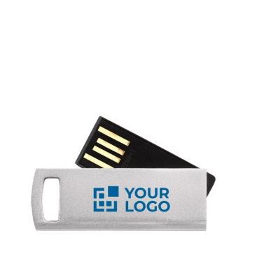 USB giratória alumínio fino opção para pendurar personalização total