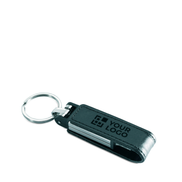 Elegante pen com capa de pele e fecho magnético personalização total