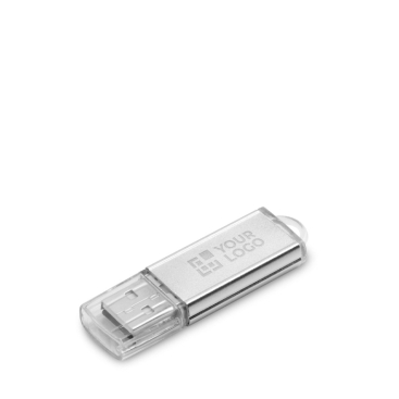 Pen USB corpo de alumínio e tampa transparente personalização total