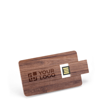 Cartão USB de madeira de nogueira personalizável personalização total