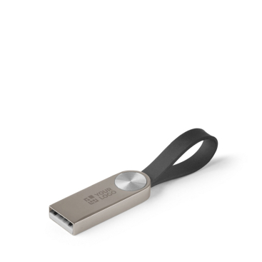 Pen USB de metal com pega de silicone personalização total