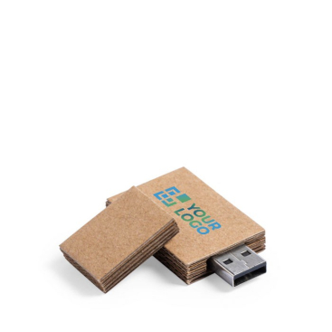 Pen USB com tampa e corpo de cartão reciclado personalização total