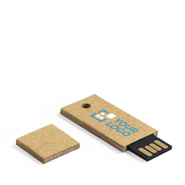 Pen USB retangular de cartão reciclado personalização total