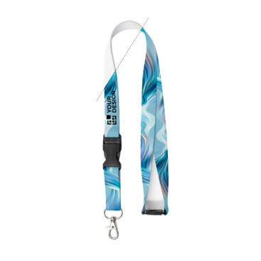 Lanyard personalizado a cores por medida, fecho de segurança feito na UE