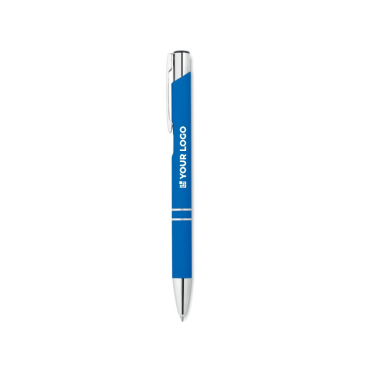 Caneta personalizada para empresa em metal e tinta azul