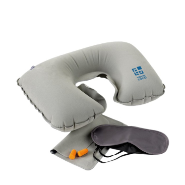 Conjunto de viagem com almofada, máscara e tampões First Class