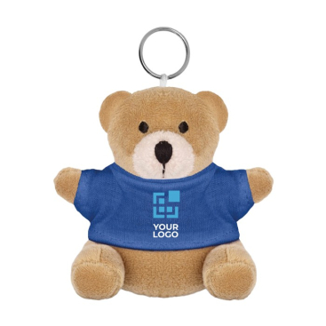Porta-chaves publicitário com ursinho de peluche com camisola