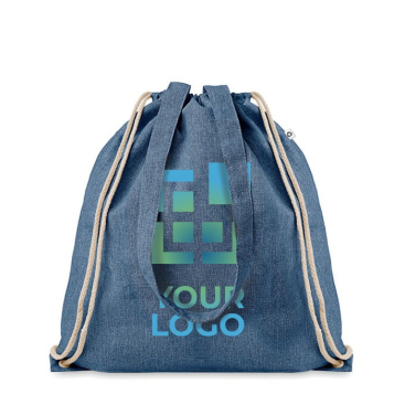 Saco mochila personalizado de algodão reciclado 140 g/m²
