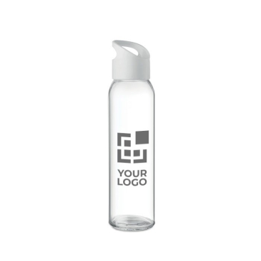 Garrafa de vidro colorida com logotipo 500ml