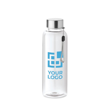 Garrafa publicitária colorida sem BPA com cordão 500ml