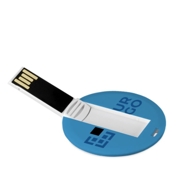 Cartão USB personalizado em formato redondo