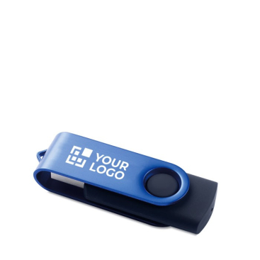 USB publicitário barato com clip de cor e corpo de borracha