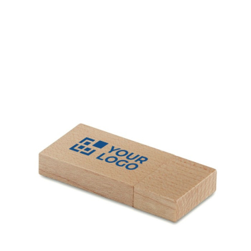 Pen USB ecológica de madeira personalizada plana