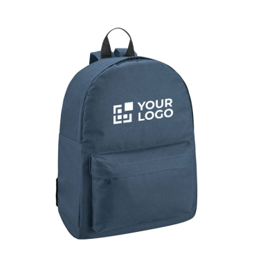 Mochila de design para empresas com bolso frontal e alças acolchoadas