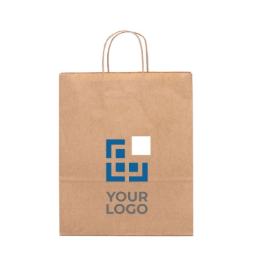 Saco kraft personalizado grande, cor natural 115 g/m2