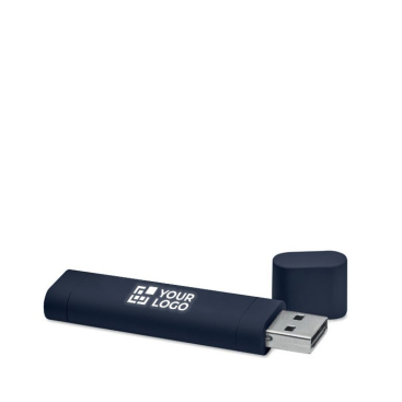 Pen USB design alongado com o logo gravado iluminado
