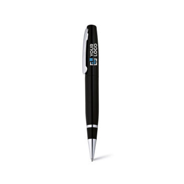 Elegante caneta USB corporativa giratória com ponteira táctil