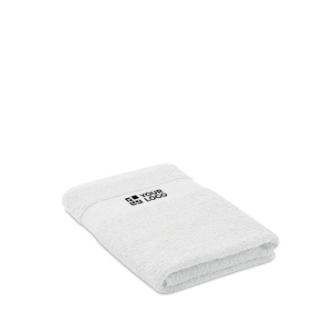 Toalha com logótipo de algodão orgânico absorvente 140x70cm