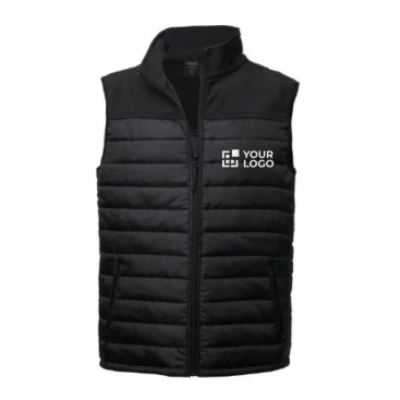 Colete promocional impermeável em softshell e poliéster MKT Bordy