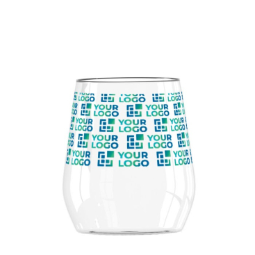 Copo de vidro para personalizar com logotipo cor transparente com logo esgotado