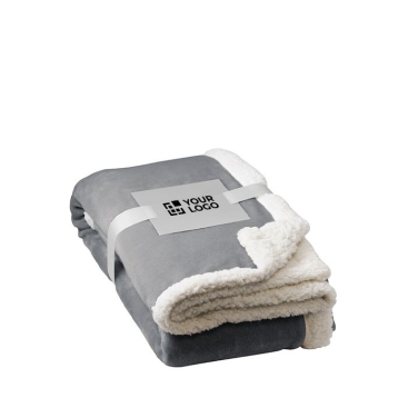 Manta polar personalizável com forro sherpa 225 g/m2